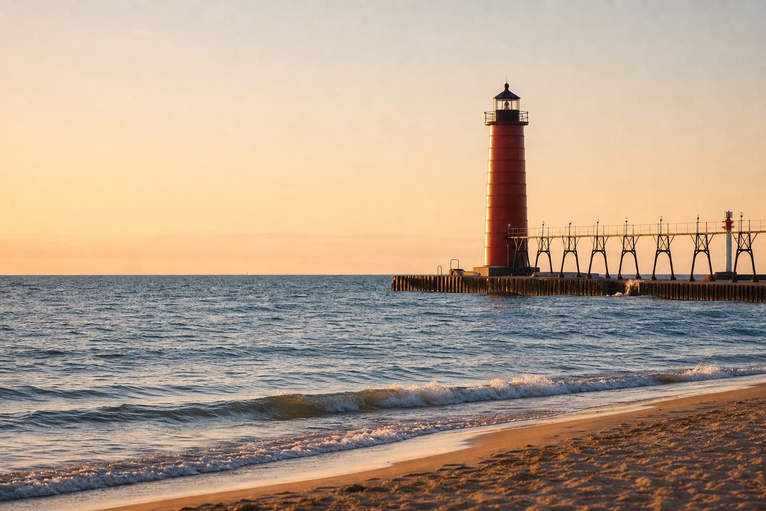 Grand Haven at golden hour