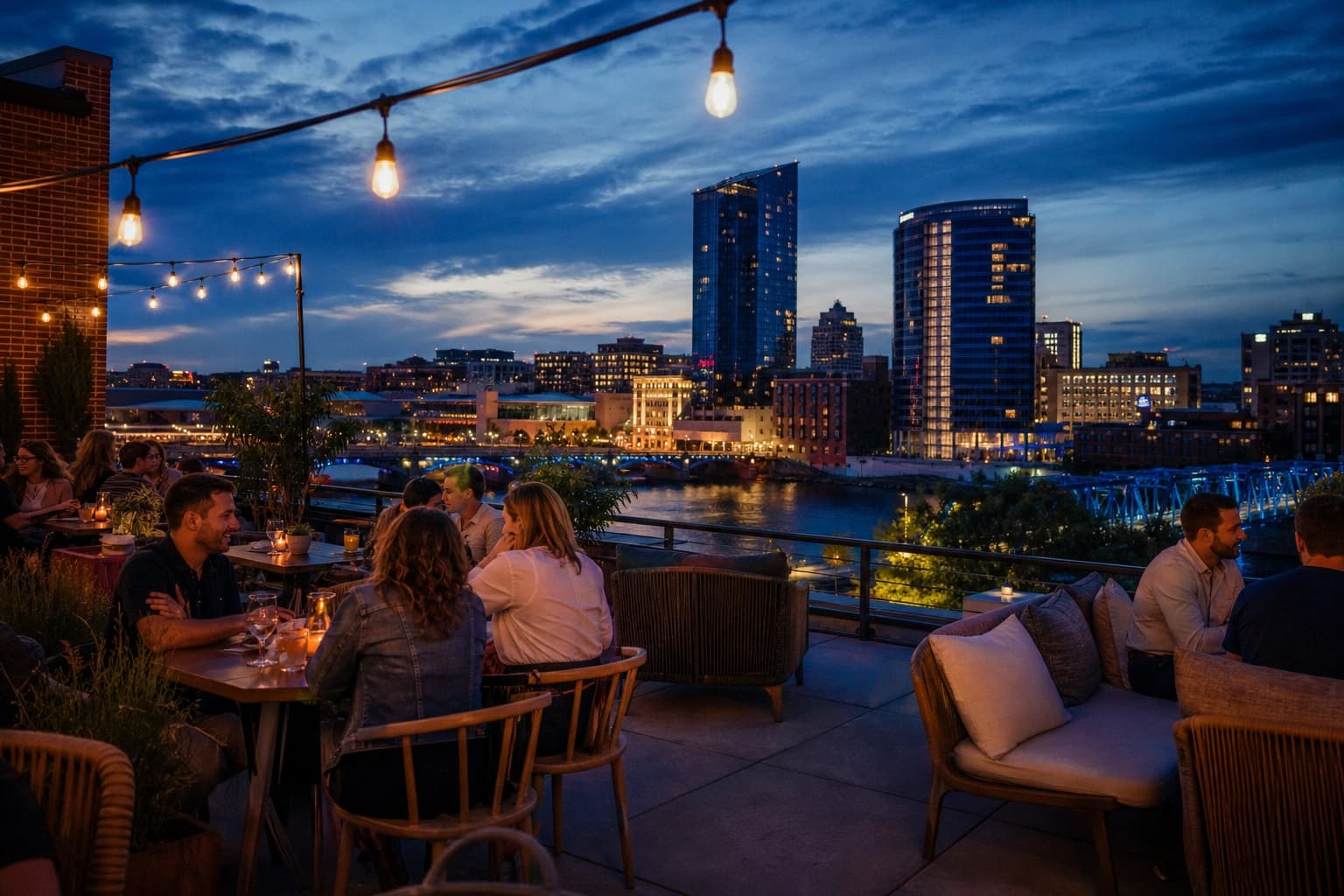 Grand Rapids after dark