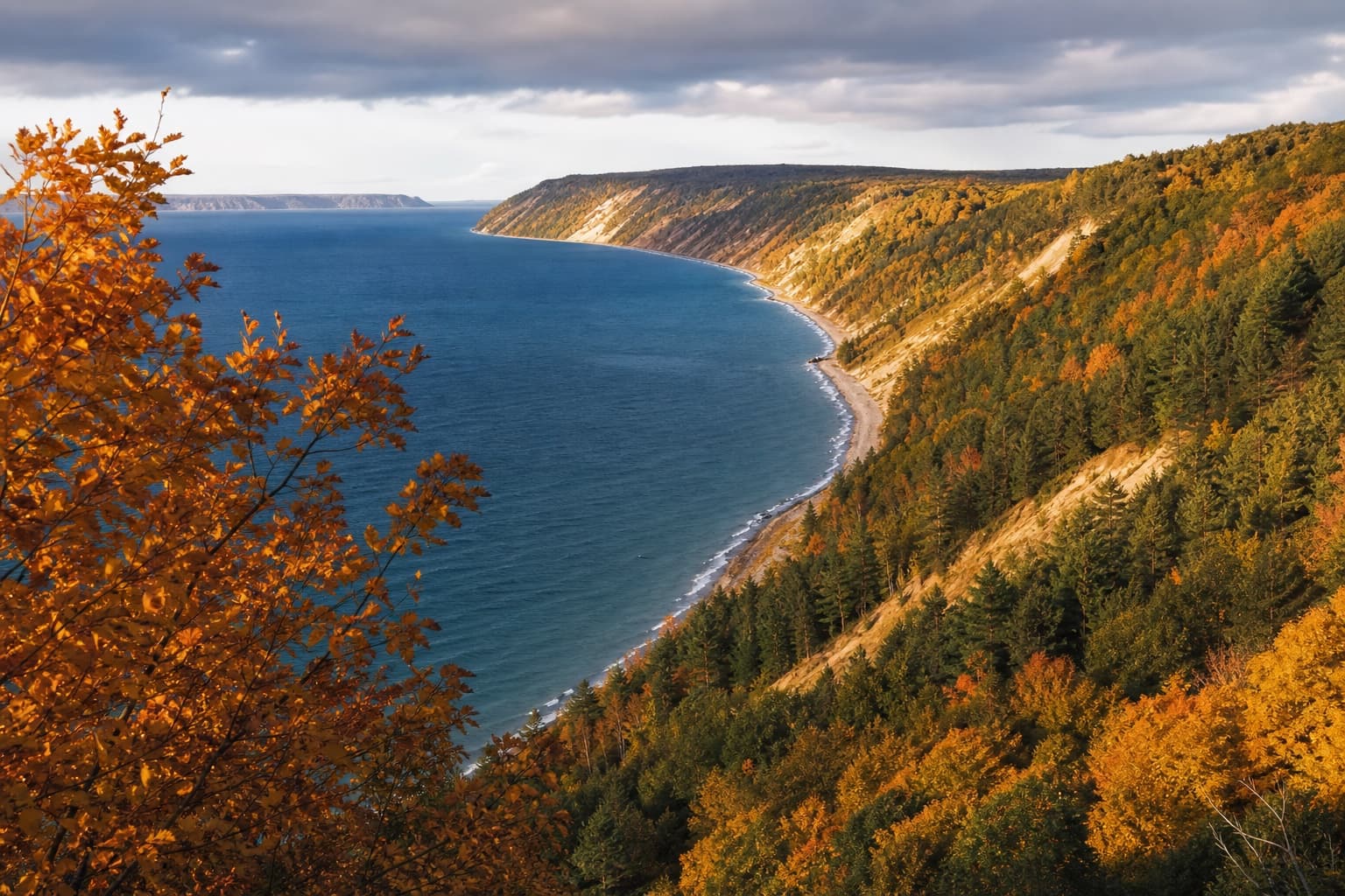 The big lake in autumn